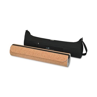 Well Studio Cork Yoga Mat with Bag - Black